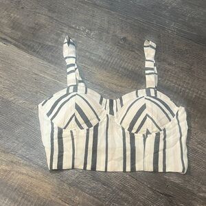 NWT Striped Crop Top